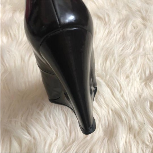 Christian Louboutin Patent Leather Wedge Heels - Picture 10 of 12